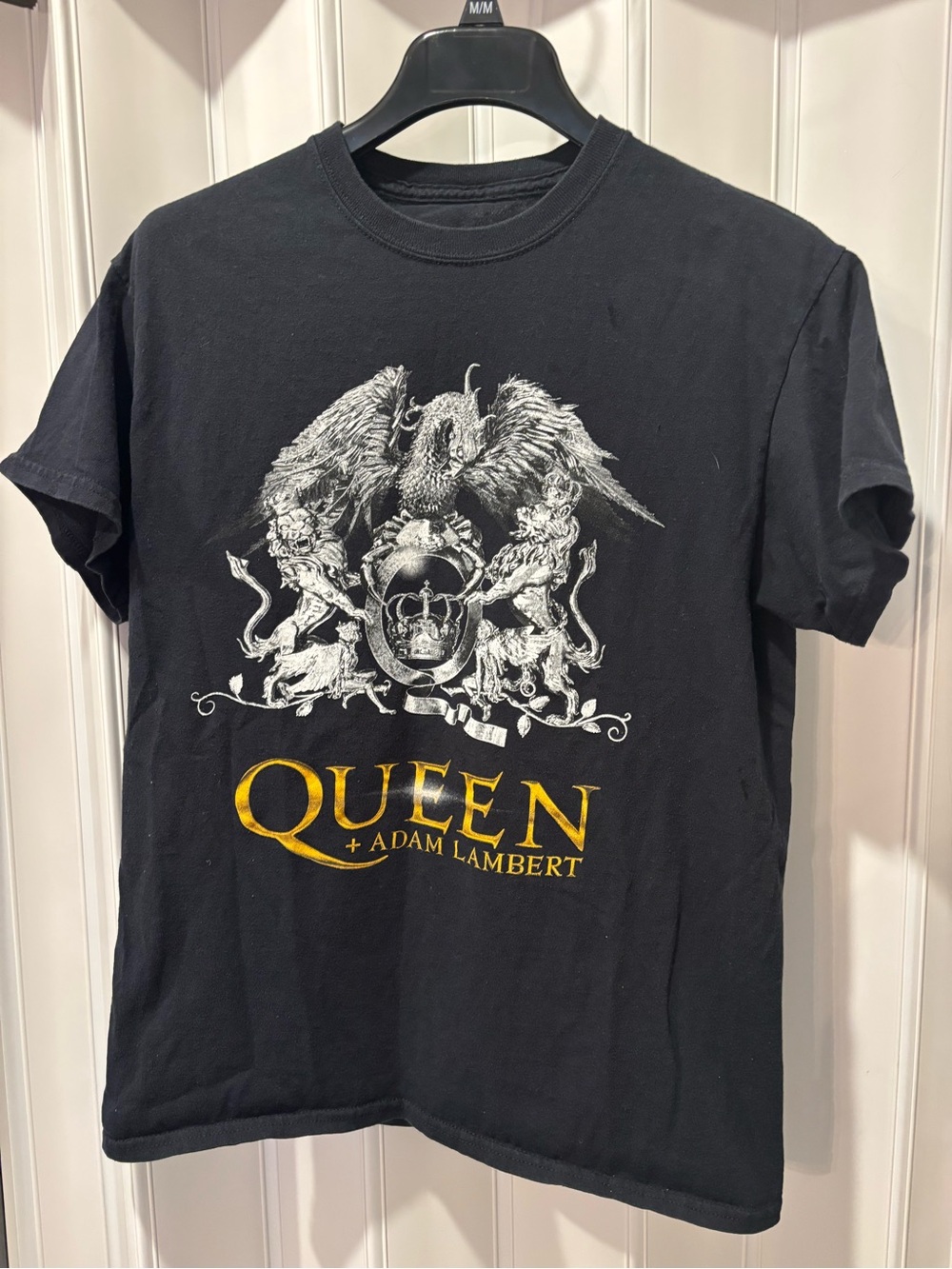 Que + Adam Lambert Black Graphic  Band T‑Shirt Tour 2013